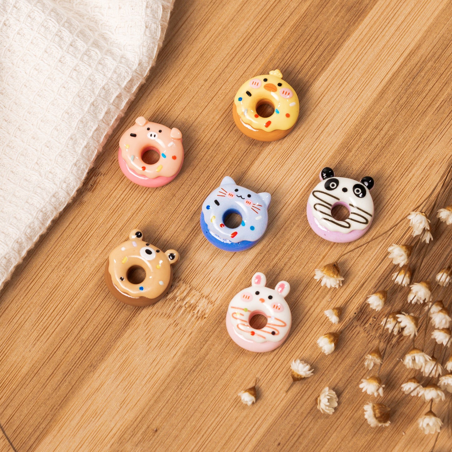 6pcs Mini Donuts Magnets