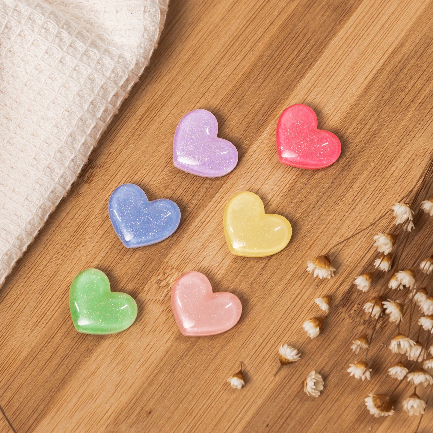 6pcs Mini Hearts Magnets