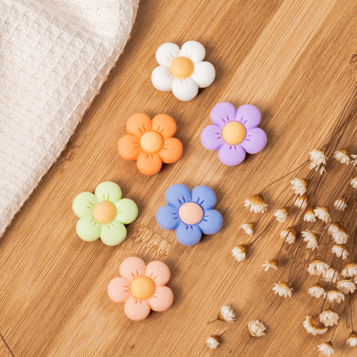 5pcs Mini Pastel Flowers Magnets